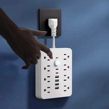 Load image into Gallery viewer, 14-in-1 Power Strip With 4 USB Outlets, 2 Type-C Outlet and 8 AC Socket Outlets
