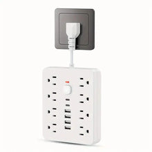 Load image into Gallery viewer, 14-in-1 Power Strip With 4 USB Outlets, 2 Type-C Outlet and 8 AC Socket Outlets
