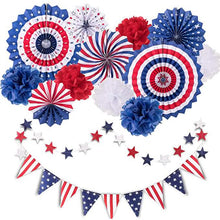 Load image into Gallery viewer, 14-Piece: Patriotic Party Decorations Set

