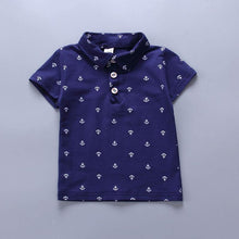将图片加载到图库查看器，Modern Luxury Baby Boys T shirt And Shorts Anchor Printed Children's Clothing in Elegant  Deisgn
