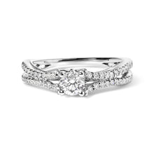 将图片加载到图库查看器，14K White Gold 5/8 Cttw Diamond Split Shank Engagement Ring  (G-H Color, VS2-SI1 Clarity) - Size 7
