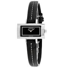 将图片加载到图库查看器，Coach Women's Black Leather Silver Quartz
