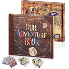 将图片加载到图库查看器，146 page Travel Photo Album Journal Adventure Book For Traveling Office Home School Business Writing Gift Memory Album Cover Refillable Notebook Photo Album
