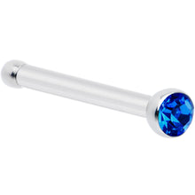 将图片加载到图库查看器，20G Stainless Steel Sapphire Blue Gem Micro Nose Bone
