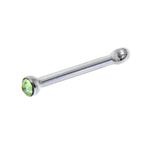 将图片加载到图库查看器，20G Stainless Steel Green Gem Micro Nose Bone
