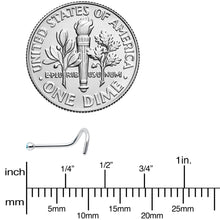 将图片加载到图库查看器，Aqua Gem MICRO Nose Ring Twister
