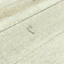 Load image into Gallery viewer, 20G Stainless Steel Light Blue Gem Micro Nose Ring Twister
