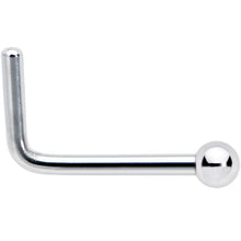 Load image into Gallery viewer, 20G Stainless Steel Stainless Steel Micro Ball Nose Ring L-Shaped

