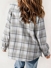 Load image into Gallery viewer, Plaid Snap Down Plush Hooded Jacket Soft &amp; Warm Women Outerwear Cozy And Comfortable Jacket
