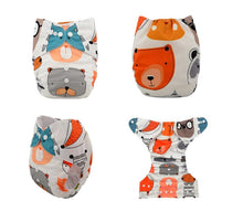 将图片加载到图库查看器，ModernLuxury Printed Baby Cloth Diaper Reusable Cloth Nappy Snap Adjustable Pocket Diaper Nappies For Baby Kids
