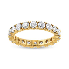 Load image into Gallery viewer, 14K Yellow Gold 2.00 Cttw Shared Prong Set Round Cut Diamond Eternity Band (J-K Color, VS1-VS2 Clarity) - Ring Size 6.75
