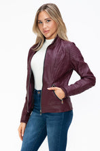 Load image into Gallery viewer, Women Warm Sleek Dual-Zipper Layered Jacket with Cozy Fuzzy Hood Urban Chic &amp; Comfortable Jacket

