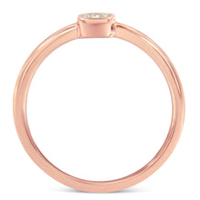 Load image into Gallery viewer, 14K Rose Gold Plated .925 Sterling Silver 1/20 Carat Diamond Square Cushion-Shaped Miracle Set Petite Fashion Promise Ring (J-K Color, I1-I2 Clarity) - Size 6
