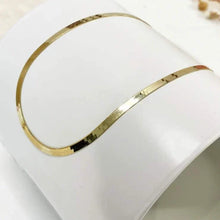 Load image into Gallery viewer, 14K Flat Snake Choker Necklace 16"
