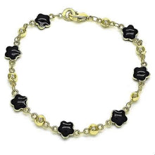 Load image into Gallery viewer, 14k Gold Filled High Polish Finish Enamel Flower Bracelet
