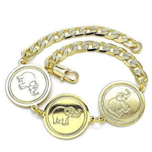 Load image into Gallery viewer, 14k Gold Filled High Polish Finsh Cuban Curb Coin Bracelet
