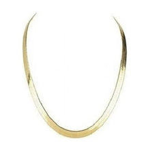Load image into Gallery viewer, 14K Gold High Polish Finish Flat Herringbone Chain Necklace
