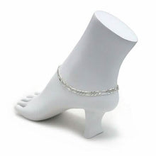 Load image into Gallery viewer, 14k Yellow Gold Filled High Polish Finsh Figaro Link Anklet 5mm 9.5'' White/Yellow
