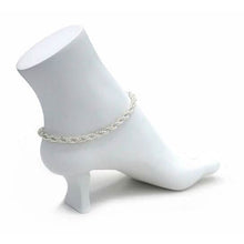 Load image into Gallery viewer, 14k Yellow Gold Filled High Polish Finsh Rope Link Anklet 5mm 10'' White/Yellow
