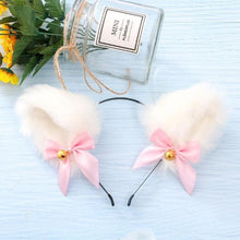 Load image into Gallery viewer, 15 Colors Beautiful Masquerade Halloween Cat Ears Cosplay Cat Ear Party Costume Bow Tie Bell Headwear Headband Gorgeous Hair Accessories For Women
