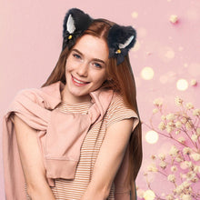 Load image into Gallery viewer, 15 Colors Beautiful Masquerade Halloween Cat Ears Cosplay Cat Ear Party Costume Bow Tie Bell Headwear Headband Gorgeous Hair Accessories For Women
