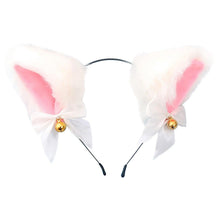 Load image into Gallery viewer, 15 Colors Beautiful Masquerade Halloween Cat Ears Cosplay Cat Ear Party Costume Bow Tie Bell Headwear Headband Gorgeous Hair Accessories For Women
