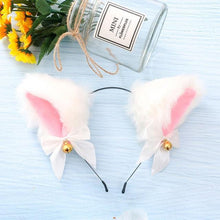 Load image into Gallery viewer, 15 Colors Beautiful Masquerade Halloween Cat Ears Cosplay Cat Ear Party Costume Bow Tie Bell Headwear Headband Gorgeous Hair Accessories For Women
