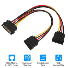 Load image into Gallery viewer, 15 Pin Y Splitter Cable Adapter
