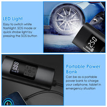 Load image into Gallery viewer, 150PSI Cordless Car Tire Pump 6000mAh Rechargeable Tire Inflator
