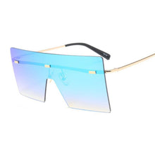 Load image into Gallery viewer, Oversized Luxury Graduent Elegnat Woman and Lady Sunglasses In Retro Vintage Modern Style Sunglasses  Rimless Eyewear oculos de sol SUnglasses With UV400Protection

