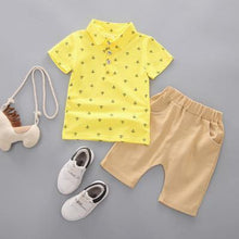 将图片加载到图库查看器，Modern Luxury Baby Boys T shirt And Shorts Anchor Printed Children's Clothing in Elegant  Deisgn
