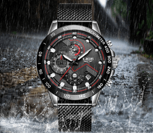 Load image into Gallery viewer, Men's Sports Waterproof Watch With  Stainless Steel Bracelet Unique Design Perfect Gift For Your Man
