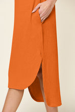 Load image into Gallery viewer, Double Take Full Size Round Neck Short Sleeve Slit Dress Stylish &amp; Comfortable Casual Dress
