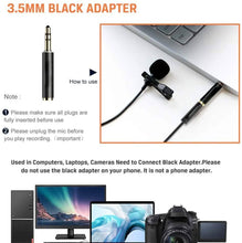 Load image into Gallery viewer, 16 Feet Single Head Lavalier Lapel Microphone Omnidirectional Condenser Mic
