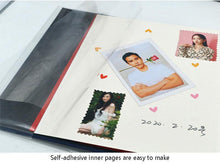 Load image into Gallery viewer, 16-inch 20 Pages Self Adhesive Photo Album DIY Scrapbook Rustic Linen Cloth Cover Personalize Album for Wedding Memory Album  Home Decor House Decoration DIY Memorable Gifts For Loved Ones
