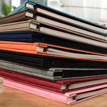 Load image into Gallery viewer, 16-inch 20 Pages Self Adhesive Photo Album DIY Scrapbook Rustic Linen Cloth Cover Personalize Album for Wedding Memory Album  Home Decor House Decoration DIY Memorable Gifts For Loved Ones
