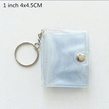 Load image into Gallery viewer, 16 Photos Card Holder 1 Inches Card Bag Photo Album Keychain Hollow Love Photo Holder Key Rings Holds Memory Album DIY Memorable Gifts For Loved Ones
