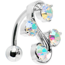 将图片加载到图库查看器，Top Mount Aurora Gem Vine Belly Ring
