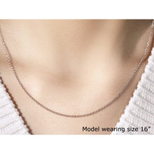 将图片加载到图库查看器，14k White Gold Round Cable Link Chain 1.5mm
