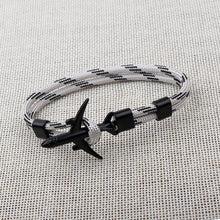 Load image into Gallery viewer, Modern Fashion Airplane Anchor Bracelets Men Charm Rope Chain Paracord Bracelet Women Male Air Force Style Wrap Metal Sport Hook Gift
