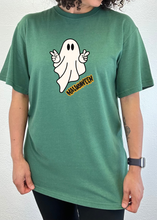 Load image into Gallery viewer, Halloween Ghost Unisex Bamboo Viscose/Organic Cotton Short Sleeve Graphic T-Shirt
