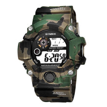 Load image into Gallery viewer, Shock Military Army Mens Watch In Camouflage  Style With LED Digital Back Light With Luminous  Effect

