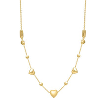 Load image into Gallery viewer, 14k Yellow Gold Puff Heart Adjustable Necklace
