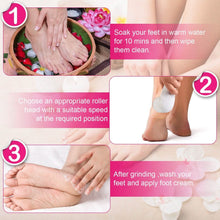 Load image into Gallery viewer, 17-Pieces Set: Electric Foot Callus Remover with Vacuum Foot Grinder Rechargeable
