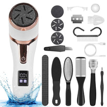 Load image into Gallery viewer, 17-Pieces Set: Electric Foot Callus Remover with Vacuum Foot Grinder Rechargeable
