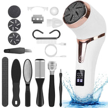 Load image into Gallery viewer, 17-Pieces Set: Electric Foot Callus Remover with Vacuum Foot Grinder Rechargeable
