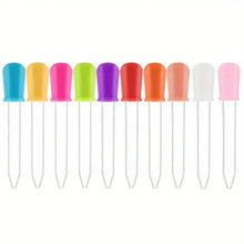 Load image into Gallery viewer, 10-Pack Colorful Silicone Eye Droppers – Crafts, Gummy Making, Candy Molds
