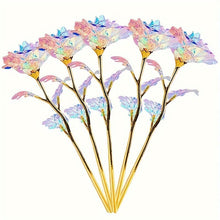 Load image into Gallery viewer, 10pcs Realistic Gilded Eternal Roses &amp; Crystal Flowers - Plastic Artificial Roses Suitable for Valentine's Day, Christmas, Weddings, Birthdays, Anniversaries - Elegant Table Centerpiece, Wedding Bouquets, &amp; Decorations - -Las
