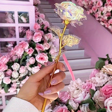 Load image into Gallery viewer, 10pcs Realistic Gilded Eternal Roses &amp; Crystal Flowers - Plastic Artificial Roses Suitable for Valentine's Day, Christmas, Weddings, Birthdays, Anniversaries - Elegant Table Centerpiece, Wedding Bouquets, &amp; Decorations - -Las
