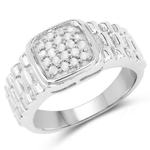 Load image into Gallery viewer, 0.25 Carat Genuine White Diamond .925 Sterling Silver Ring
